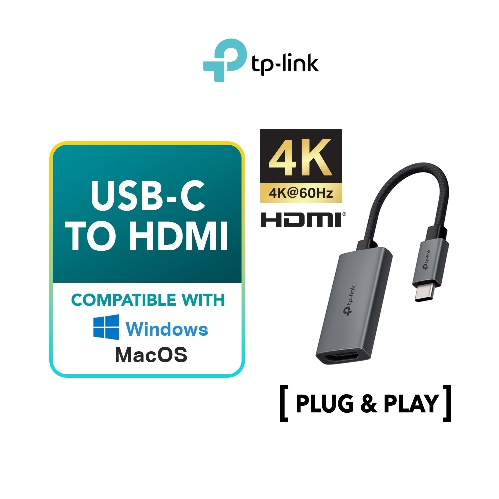 อะแดปเตอร์ TP-Link UA520C USB-C เป็น HDMI ตัวแปลง HDMI 4K@60Hz