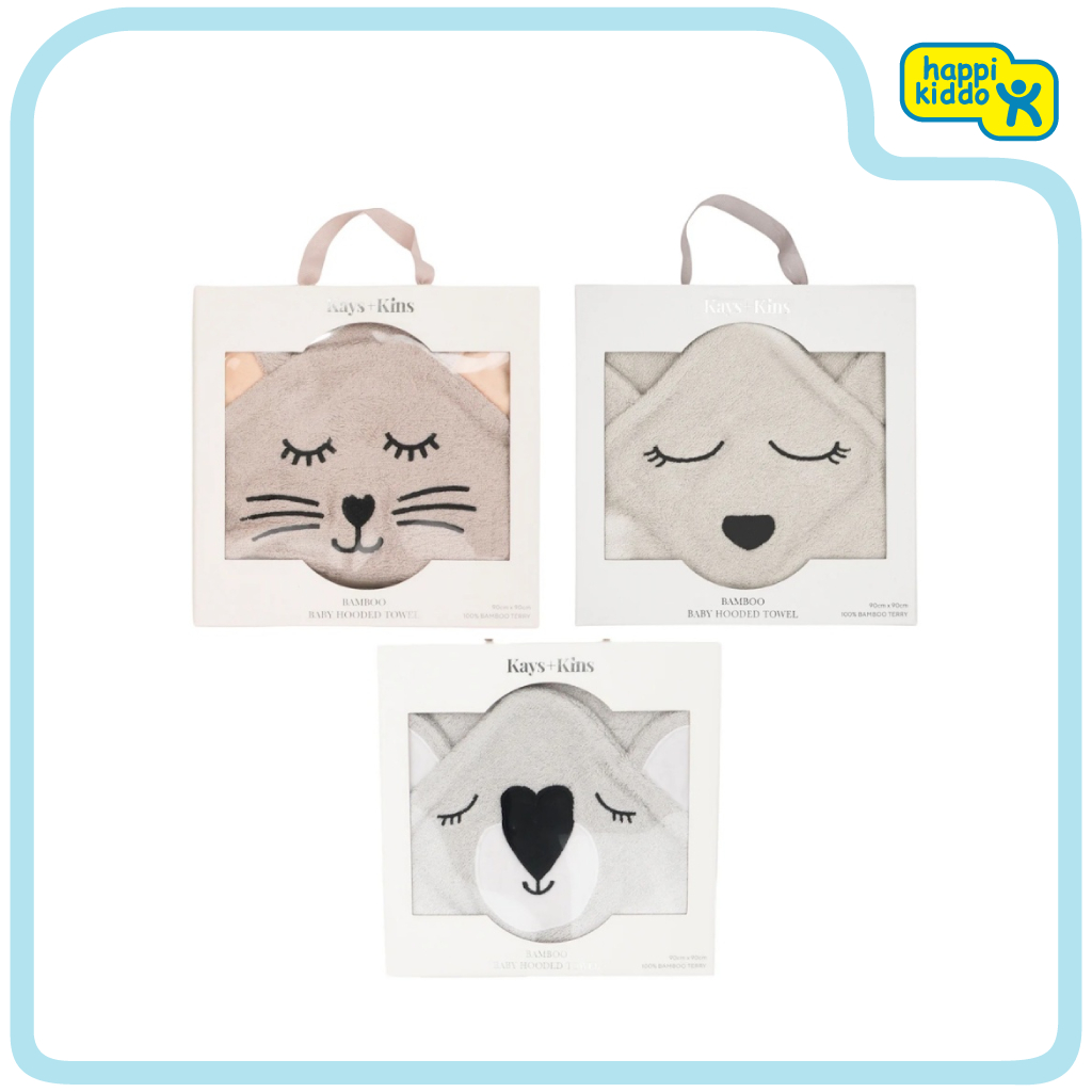 Kays + Kins Bamboo ผ้าเช็ดตัวมีฮู้ด