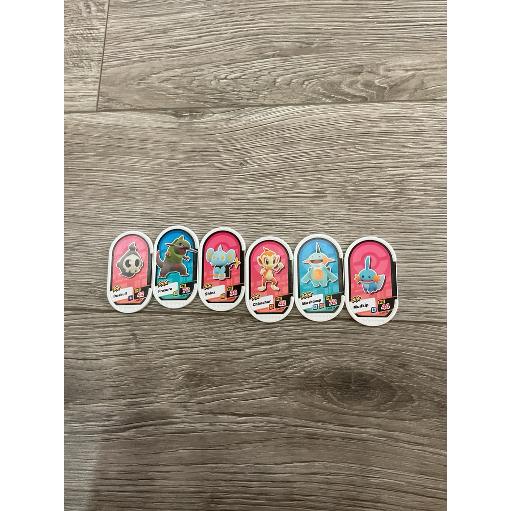 การ์ดเกม authenic Pokémon fraxure,duskull,shinx,chimchar,Mudkip,marshtomp,pikciu พิเศษ