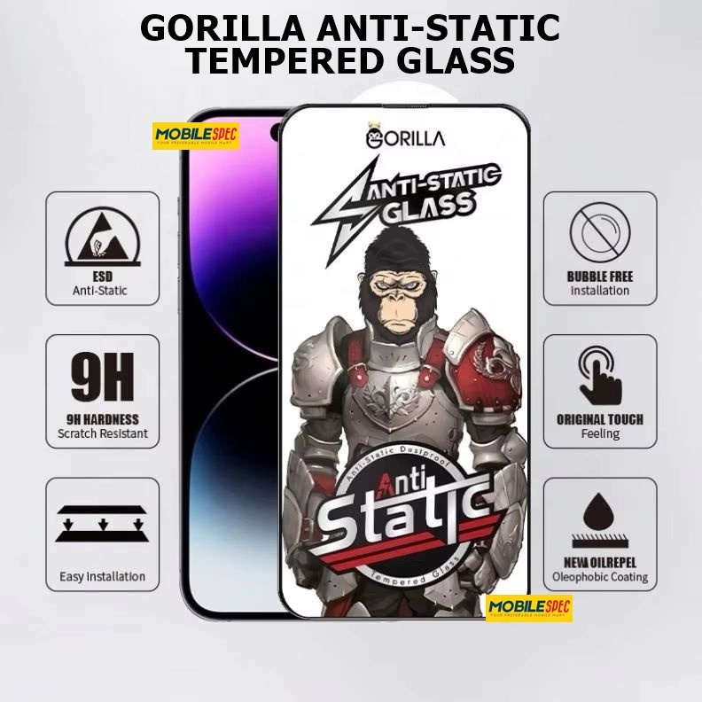 Gorilla INFINIX GT 20 PRO GT 30 PRO ESD ANTI-STATIC FULL SCREEN ฟิล์มกระจกนิรภัย
