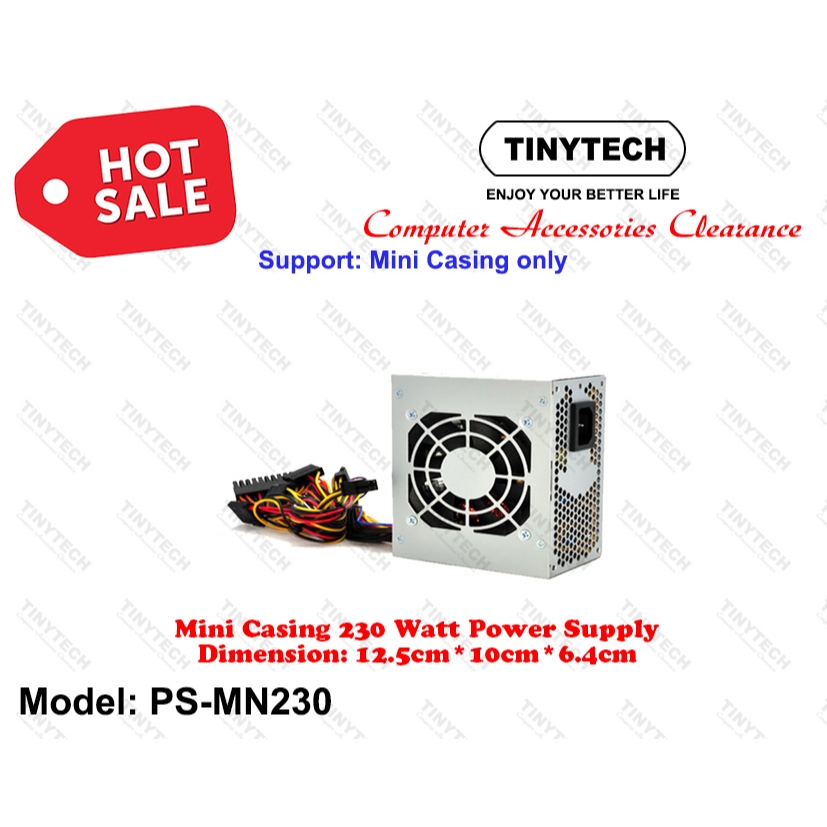 TINYTECH MN230 230 WATT ITX POWER SUPPLY DESKTOP PC PSU สําหรับ MINI CASING