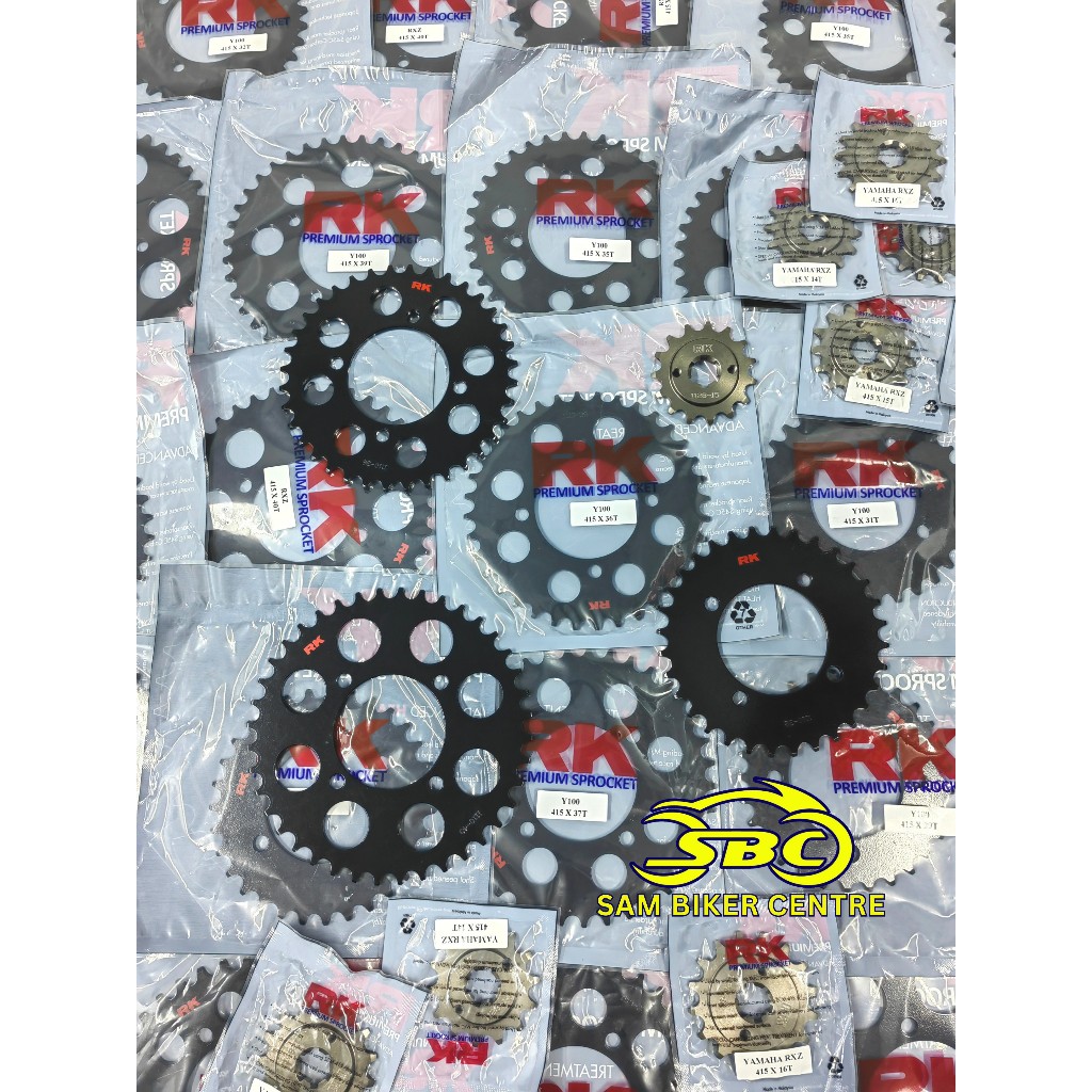 415 SpROCKET RK พรีเมี่ยมสีดํา TAMASHII SERIES LC135/RXZ/SRL110/Y110/Y125 415 RK PREMIUM SPROCKET SP