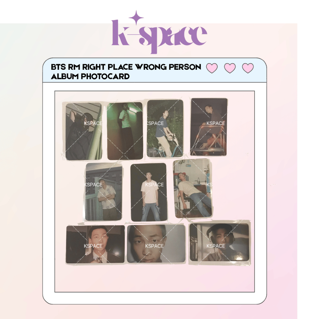 BTS RM RIGHT PLACE WRONG PERSON ALBUM โฟโต้การ์ด