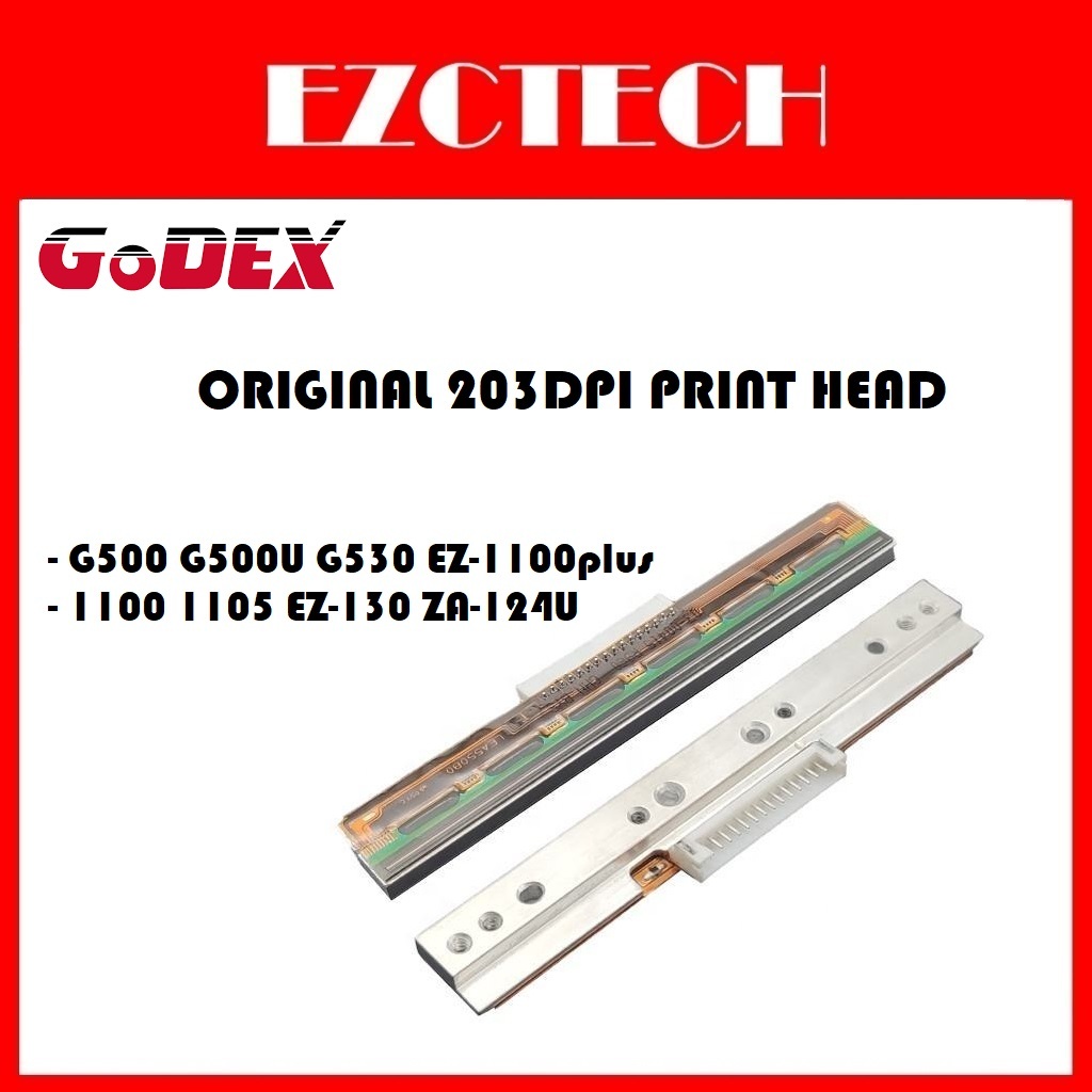 GODEX G500 G500U G530 EZ-1100plus 1100 1105 EZ-130 ZA-124U 203DPI LABEL PRINTER หัวพิมพ์