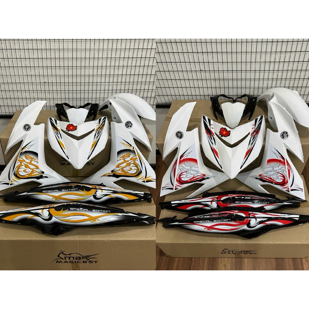 COVERSET Y15ZR V1 V2 KANJI WHITE.GOLD , KANJI WHITE.RED - WHITE.BLACK