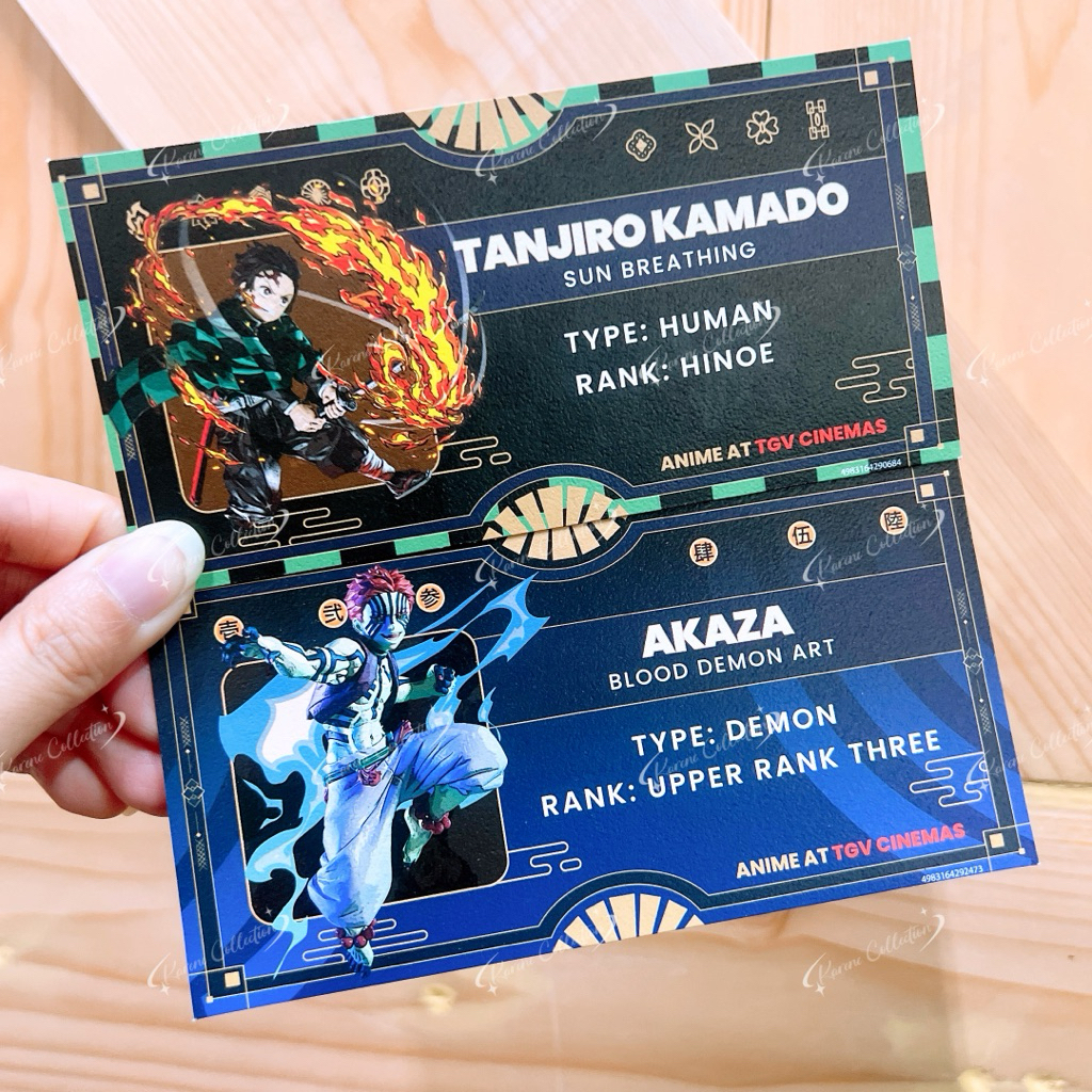 Cinemas Demon Slayer Kimetsu no Yaiba Ticket for Collection Paper Tickets 灭之影 เก็บเกี่ยว