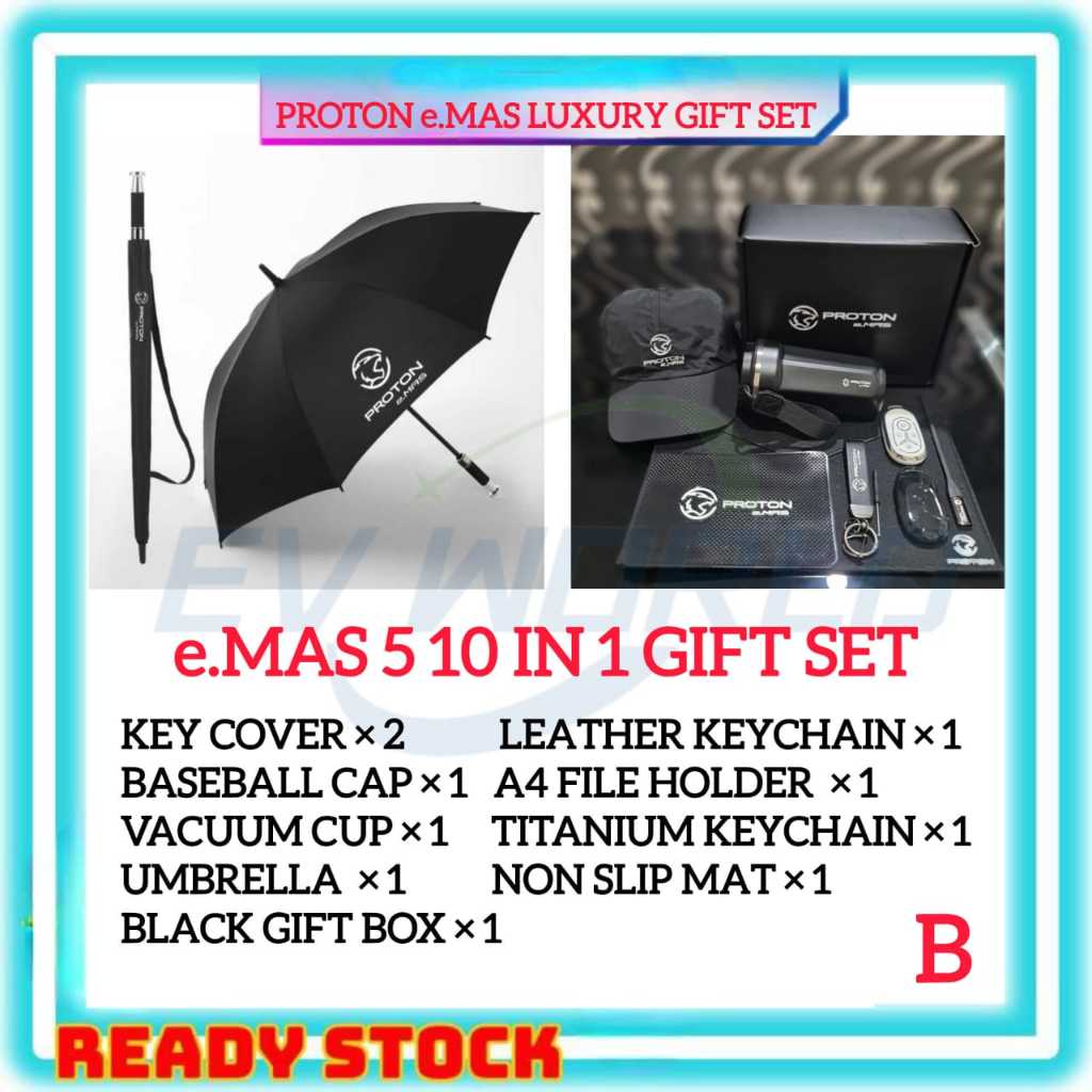 PE02PROTON e.MAS 5 7 E7 PHEV 10 in 1 Luxury Box Set e.MAS 5 7 9 in 1 Black Box Super Value Car Set