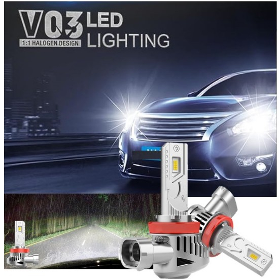 GT3 V03 80W 6000K รถหัวหมอกโคมไฟไฟหน้า SPOT LIGHT H4 H11 H7 HB3 HB4 9005 9006 LED หลอดไฟ TOYOTA PROT