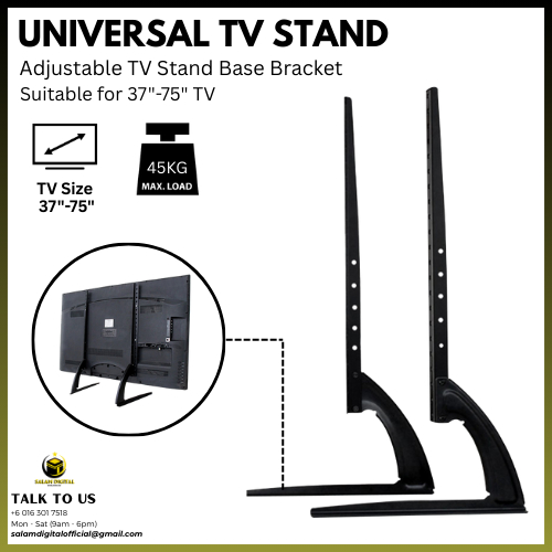 Universal Tabletop TV Stand Mount 37 "-75 "นิ้วปรับความสูงขาฐานสําหรับ LED LCD Plasma TV