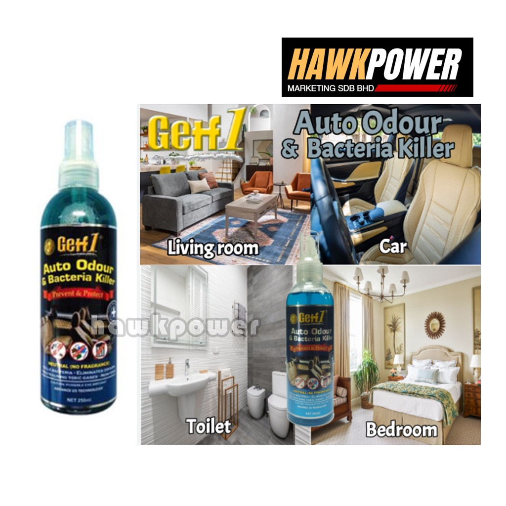 GF250AOB GEFT 1 AUTO ODOUR & BACTERIA KILLER (250ML-M