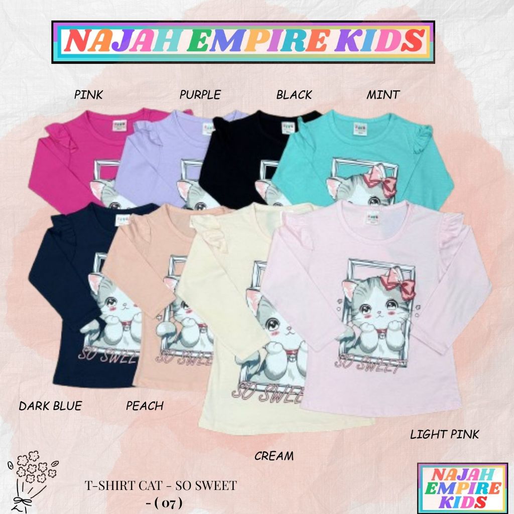 เสื้อยืด Kids CAT 06 SO SWEET - ( 2-16 Years) ผ้าคอตตอน 100%