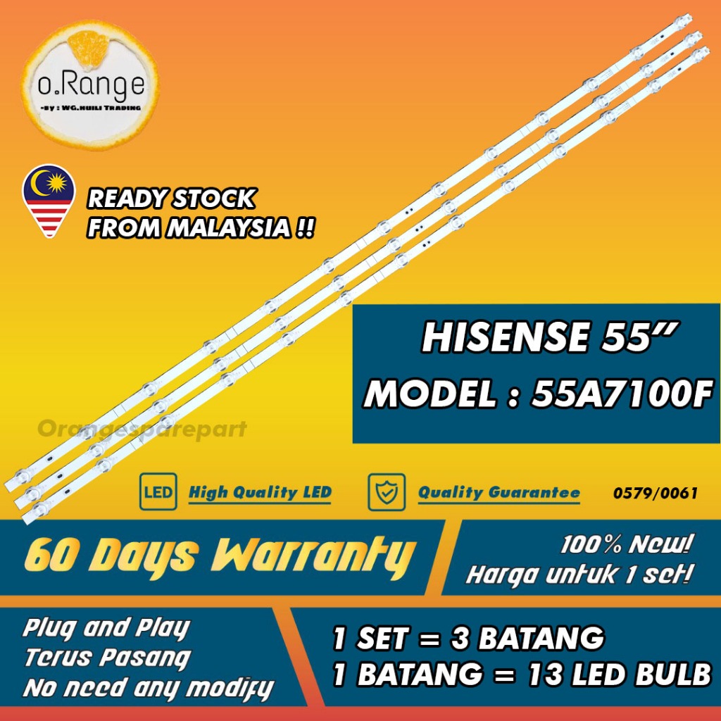 55A6100G 55A7100F 55" / Backlight (TV LAMP) HISENSE 55 INCH LED TV BACKLIGHT 55A7100 5A7100F 55A6100