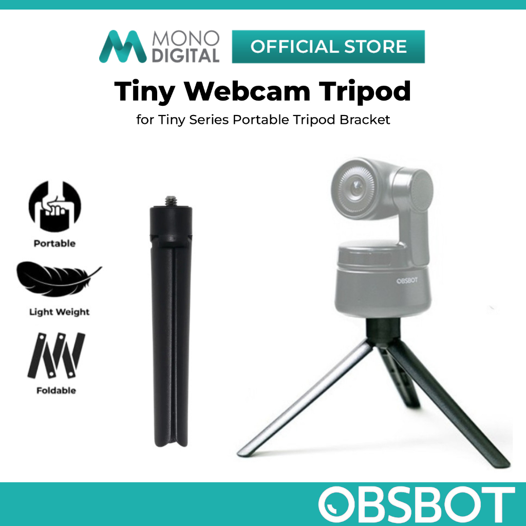 OBSBOT TINY WEBCAM TRIPOD TABLET PORTABLE TRIPOD สําหรับชุดเล็กๆ ที่มีการออกแบบที่เติบโตและพับไฟ (OB