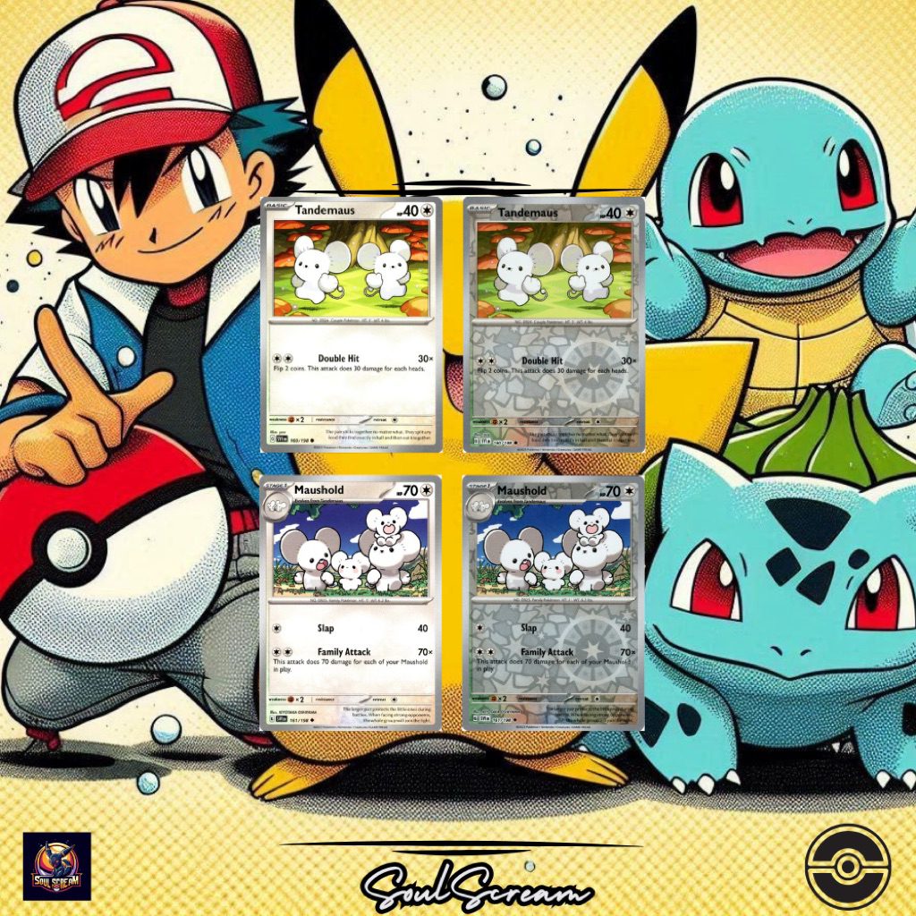 Pokemon TCG Mausshold Tandemaus Scarlet Violet Base Set