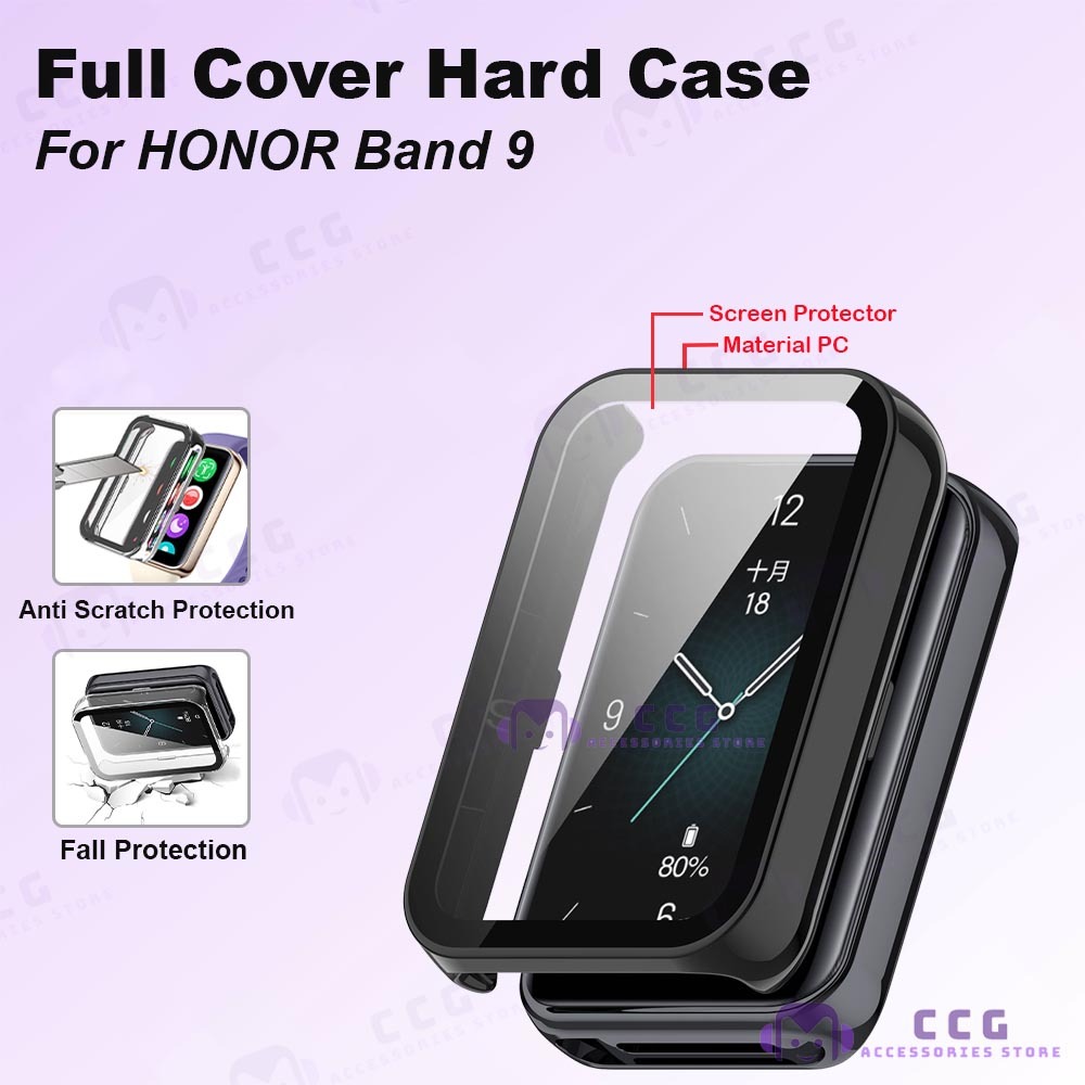 เคส Honor Band 9 Full Coverage Hard Casing วัสดุ PC พร้อมตัวป้องกันหน้าจอ Honor Smart Band 9 ฝาครอบป