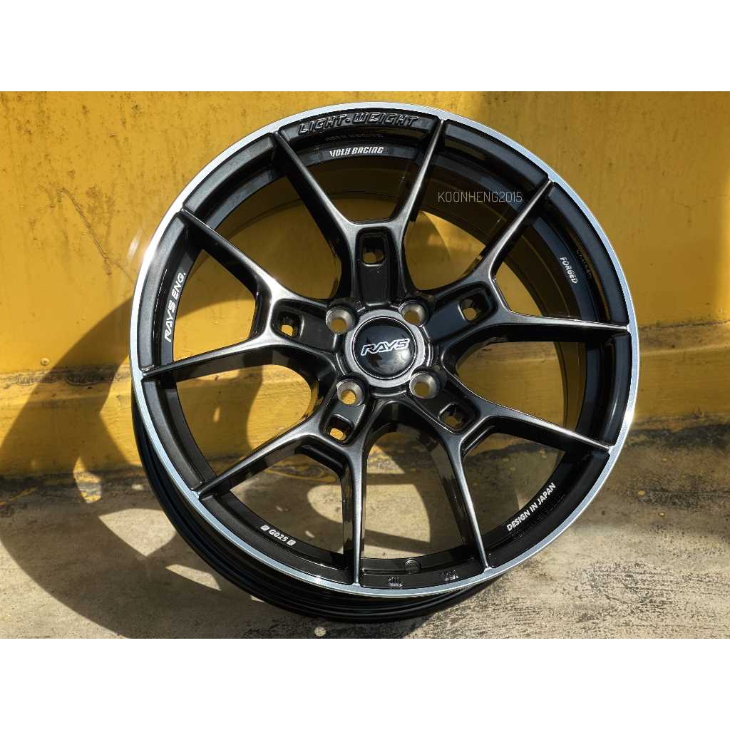 รถใหม่ Sport Rim FLOW FORMING เทคโนโลยี RAYS VOLK RACING G025 17x7.5J 4x100 ET38 Hyper Black Machine