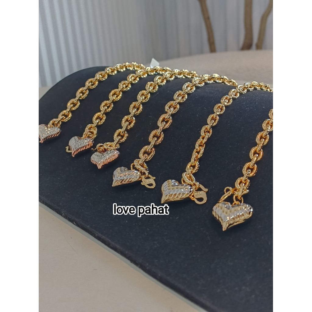 RANTAI TANGAN / BRACELET / GELANG FASHION RAYA TITANIUM EMAS SADUR ANTI KARAT