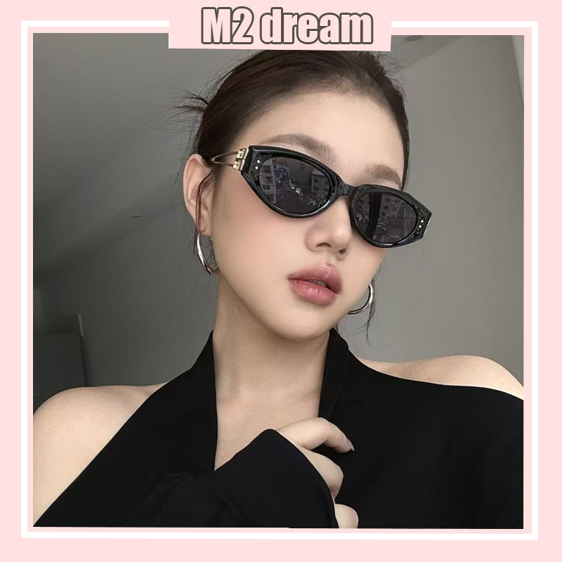 ผู้หญิง High-End GM แว่นตากันแดดสไตล์โลหะ Cat-Eye แว่นตา Y2K Street สไตล์แว่นตา Unisex Spek Mata