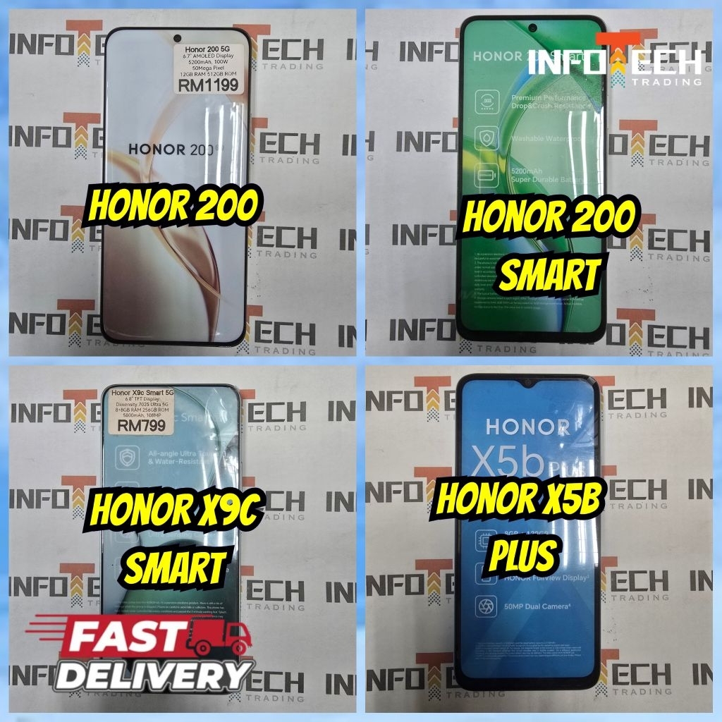 Contoh Fon Sahaja Dummy Set Mockup Display Honor 50 70 90 Lite X6b X8a X8b X9b X7a X7b X5 X8 5G Magi