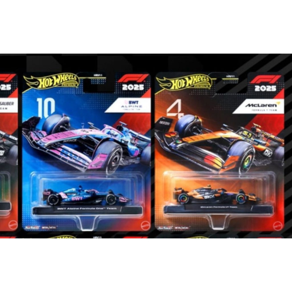 [F1] HOT WHEELS PREMIUM F1 TEAM 2025 - REDBULL / McLAREN / ALPINE / KICK SAUBER