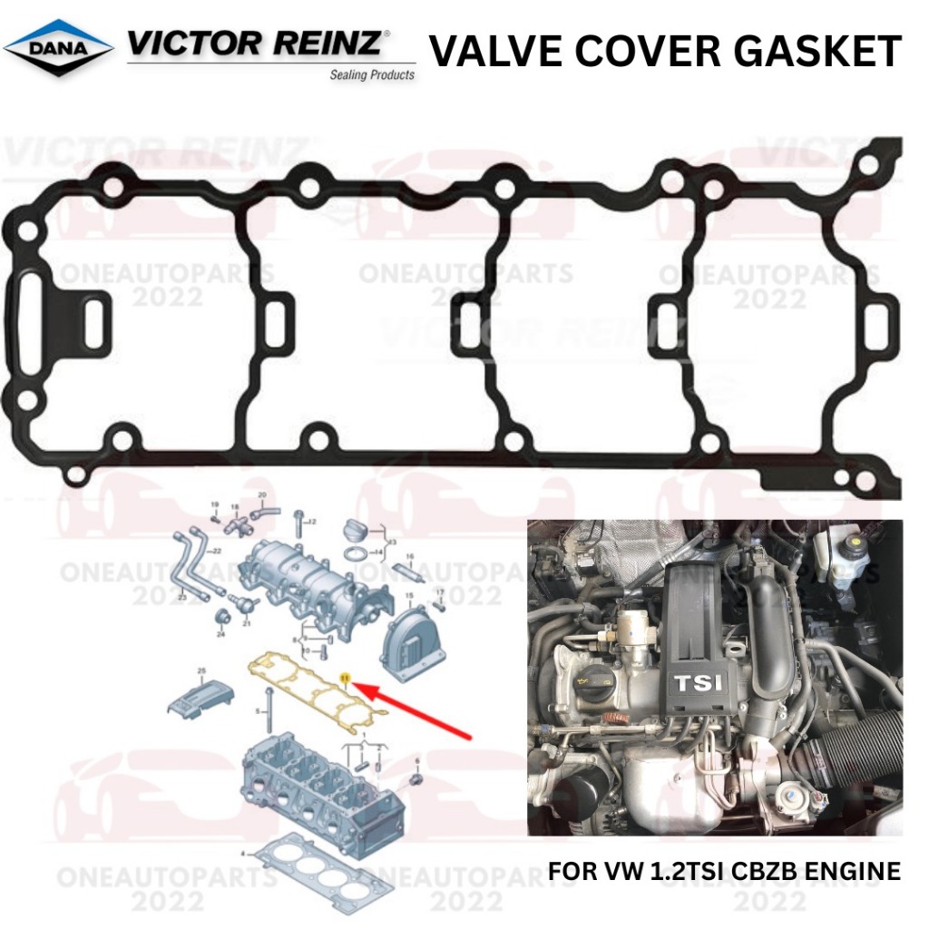 VICTOR REINZ GERMANY ฝาครอบวาล์ว GASKET VW POLO 1.2TSI VENTO 1.2TSI BEETLE 1.2TSI
