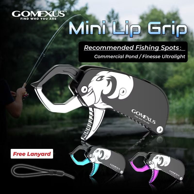 Gomexus Pocket Fish Gripper Lip Grip ตกปลา Gripper อลูมิเนียม