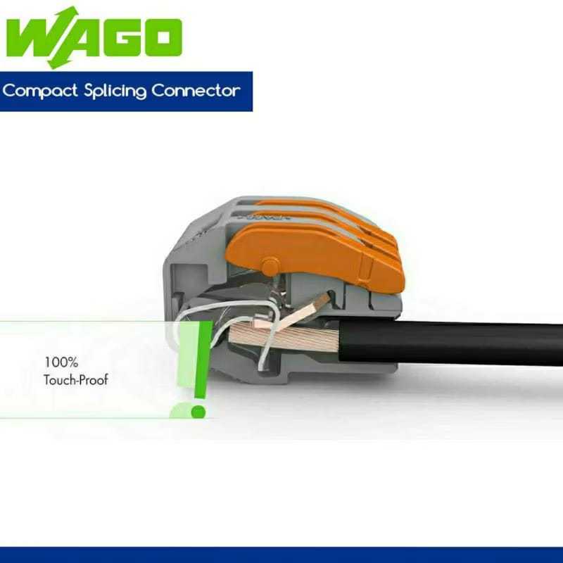 Wago 222-413 Universal Connector สายไฟขนาดกะทัดรัด (PCT213)
