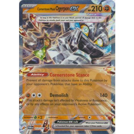 Pokemon TCG Cornerstone Mask Ogerpon ex 112/167 Double (อังกฤษ)