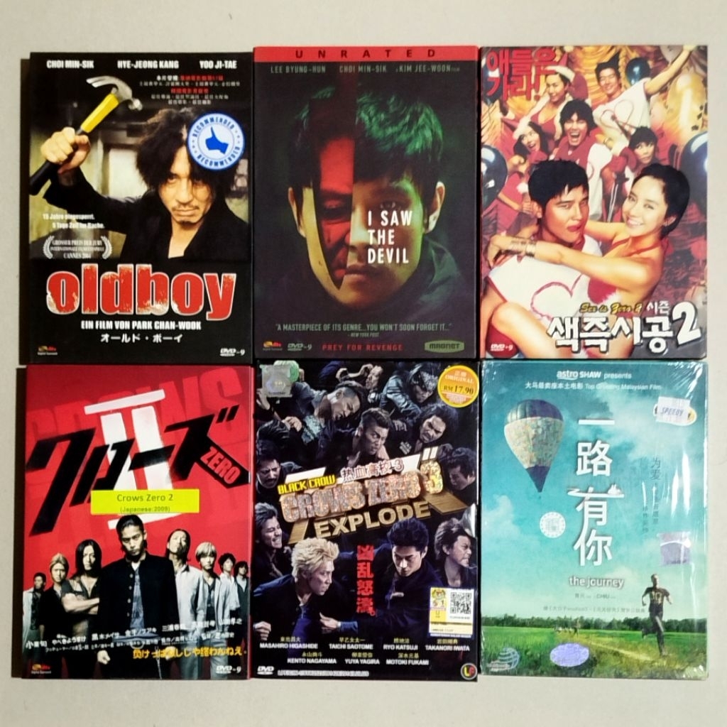 Preloved Dvd Movie Korean Japanese Oldboy I Saw the Devil Sex Is Zero 2 Crows Zero 2 Crows Explosive