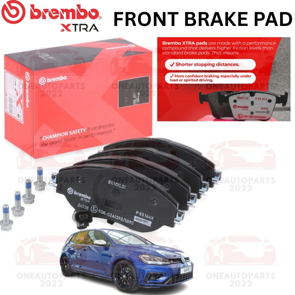 BREMBO XTRA ผ้าเบรคหน้า VW GOLF mk7 2.0R TIGUAN 2.0 BJ2