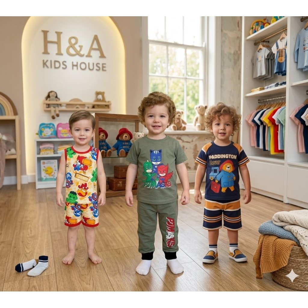 {1-7Y} PYJAMAS DAN PLAYSET KIDS BOY CLEARSTOCK