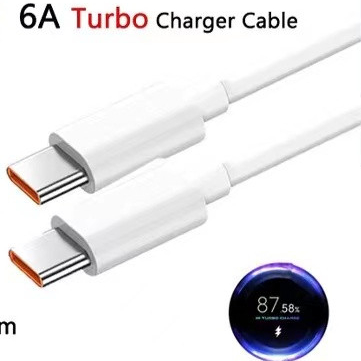 米手机线数据 PHONE Type C 6A Max 66W Turbo Charge Cable 66W/33W 6A ชาร์จ COMPATIBLE สําหรับ Redmi 10T Pro 