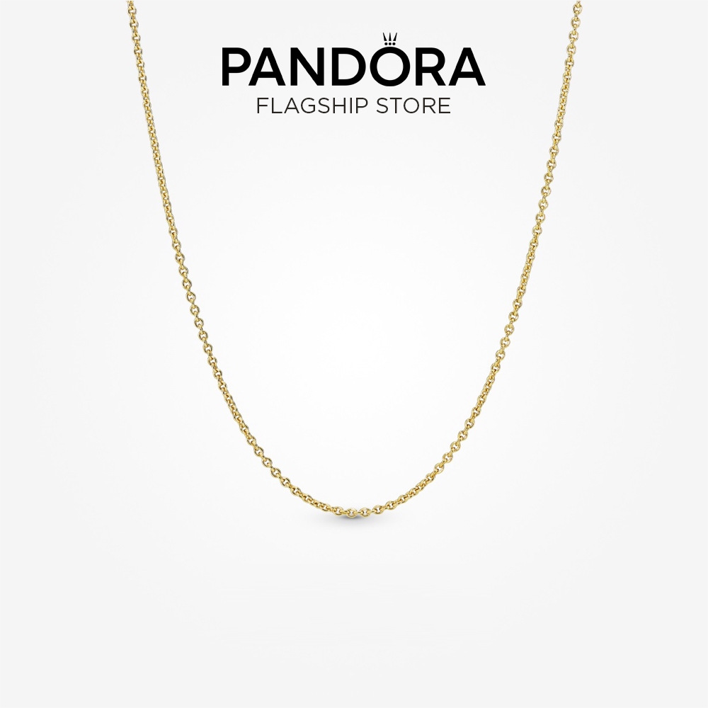 สร้อยคอโซ่สายเคเบิลเคลือบทอง Pandora 14k (45ซม.)
