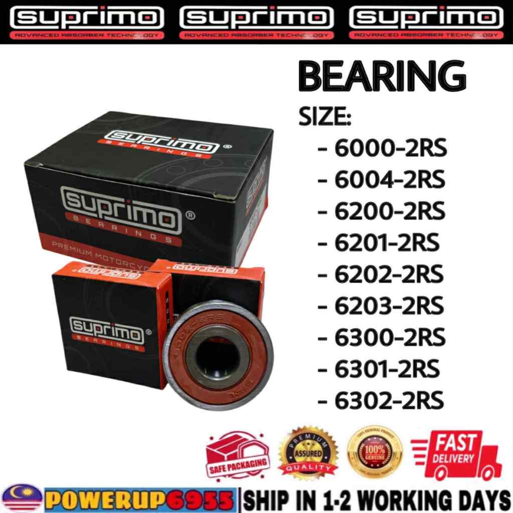 SUPRIMO BEARING 6000-2RS 6004-2RS 6200-2RS 6201-2RS 6202-2RS 6203-2RS 6300-2RS 6301-2RS