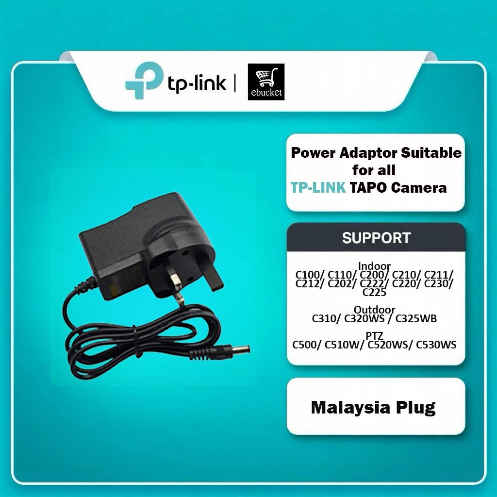 TP-LINK อะแดปเตอร์กล้องวงจรปิดสําหรับ TAPO C520WS/C530WS/C320WS/C310/C200C/C210/C220/C225/C230/C100/