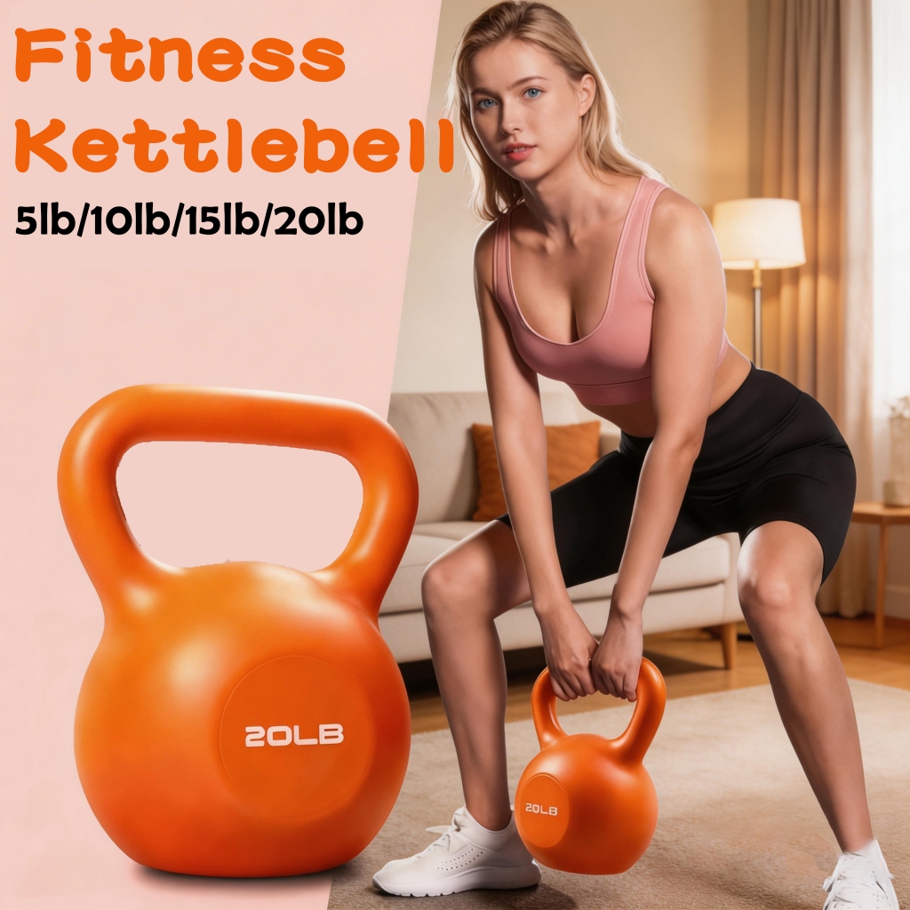 SONALA 5Lbs/10Lbs/15Lbs/20Lbs Kettlebell ชุดเคลือบ PVC Candy สี Kettlebell อุปกรณ์ยิม