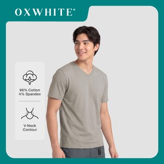 Oxwhite Men Premium Cotton V-Neck Tee