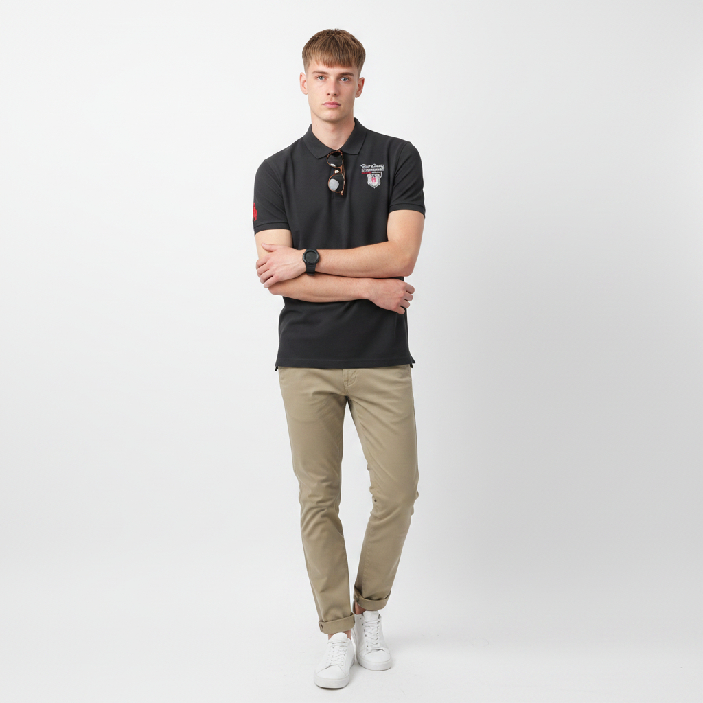 RCB Polo Club Men เสื้อโปโลแขนสั้นคอปก MTS12152 - Anchor Grey
