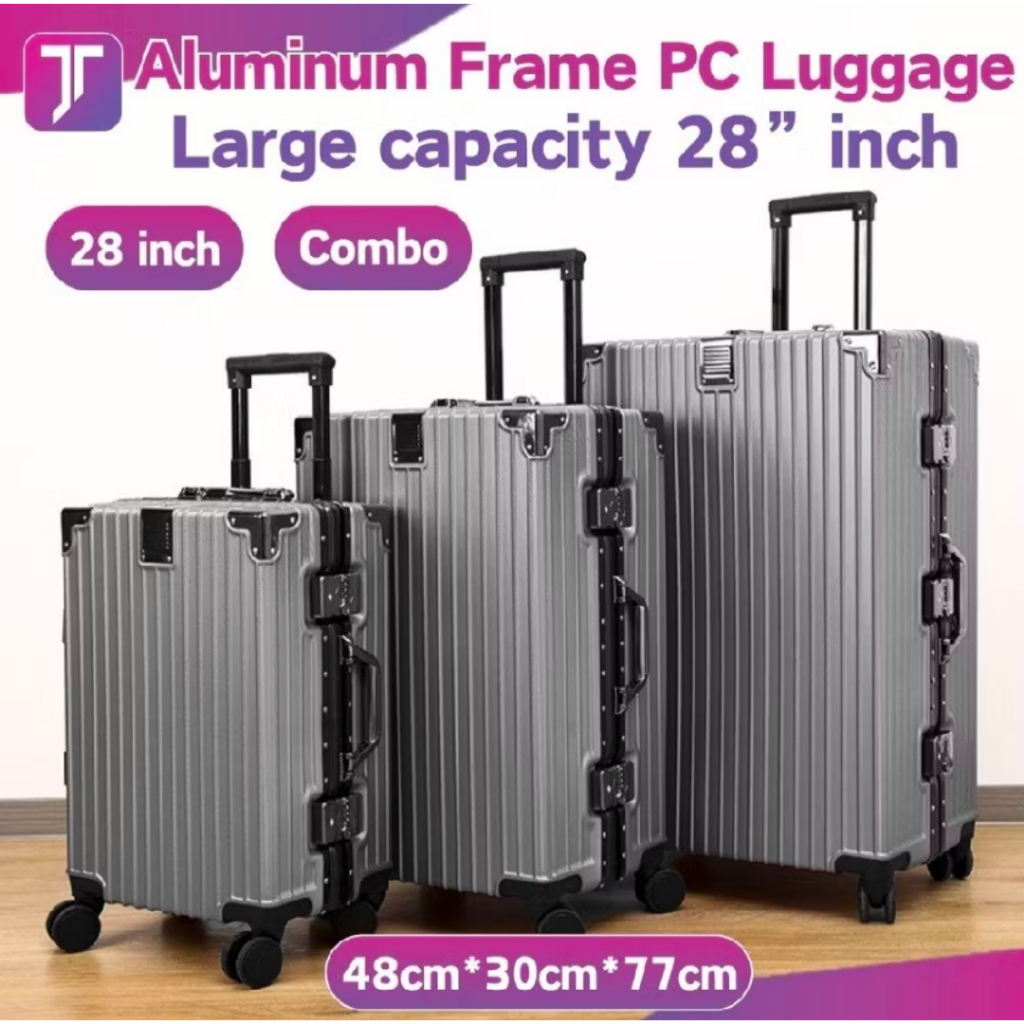 [Aluminium] DURABLE HARDCASE TRAVEL LUGGAGE SETS SUITCASES 20 INCH & 24 INCH & 28 INCH