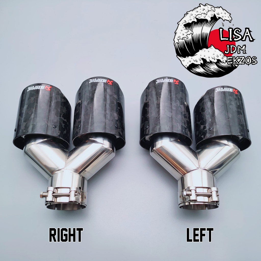AKRAPOVIC ฟอร์จคาร์บอนไฟเบอร์ Double Twin Tip Eks, PNP je ❤️‍🔥🔥