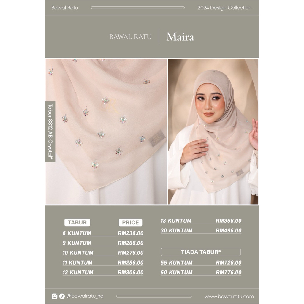 BAWAL RATTU DESIGN MAIRA 9 KUNTUM