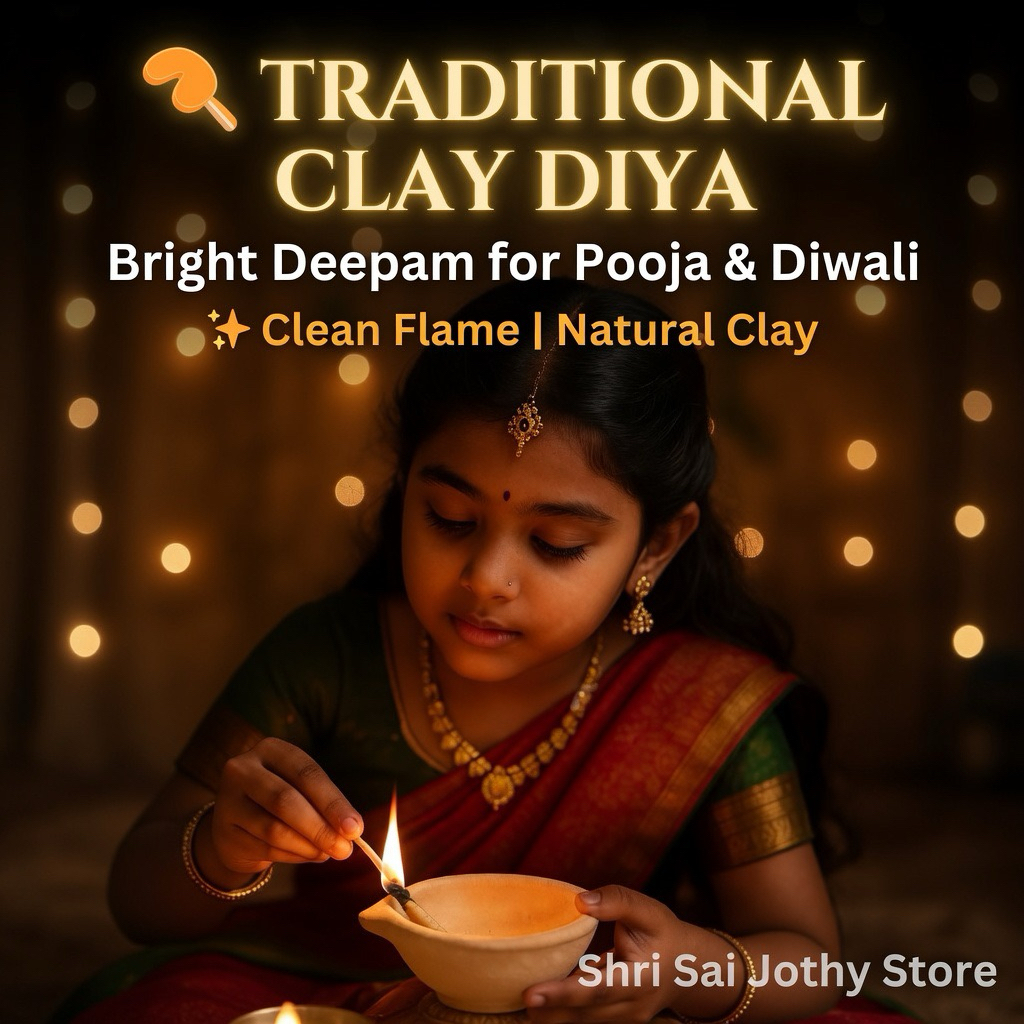 Clay Diya โคมไฟน้ํามัน Deepam Handmade Earthen โคมไฟสําหรับ Pouja Diwali วัดสวดมนต์ใช้