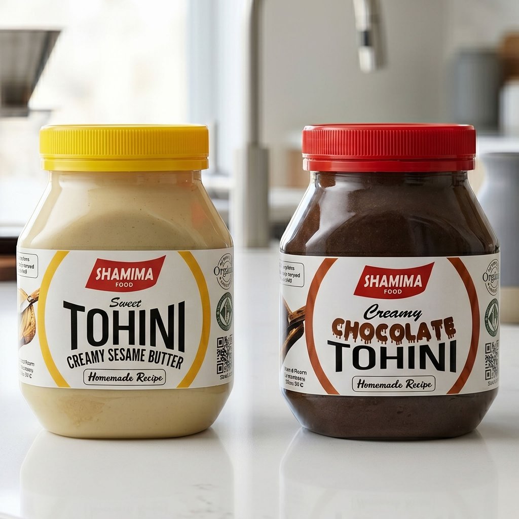 Tahini Soft Creamy Sweet & Chocolate Tohini 300g - Sesame Seed Paste by Shamima Food