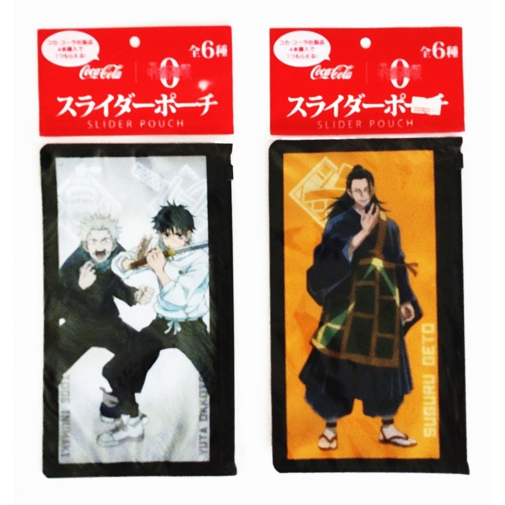 COCA COLA X JUJUTSU KAISEN 0/0 : SLIDER POUCH JUN22 !!️-( % official & authentic Japan edition日版 )