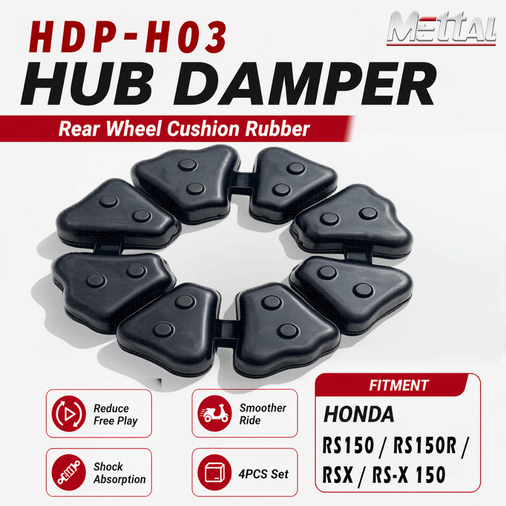HUB DAMPER HONDA RS150 / RS150R / RSX / RS-X 150|ยางเบาะหลัง HDP-H03|ชุด 4 ชิ้น