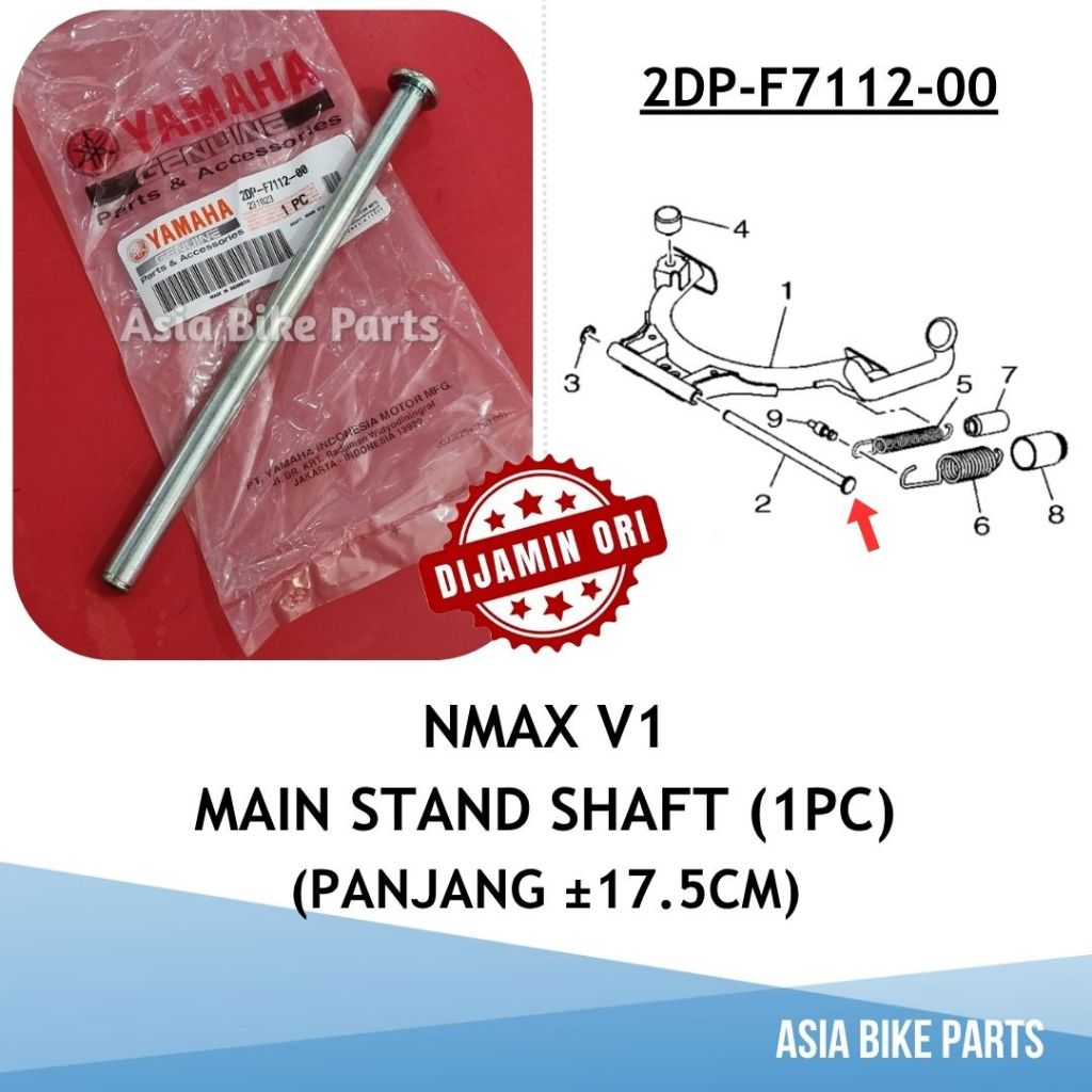 Yamaha NMAX V1 ขาตั้งหลักเพลาขาตั้งคู่ - 2DP-F7112-00