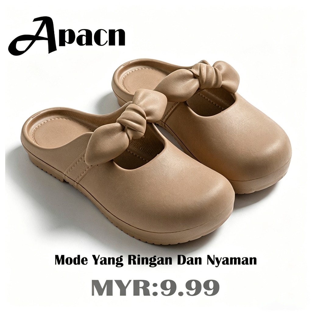 Apacn 2026 รองเท้าผู้หญิง BOKEN Bowknot รองเท้ากลางแจ้งกันลื่นนุ่มน่ารัก