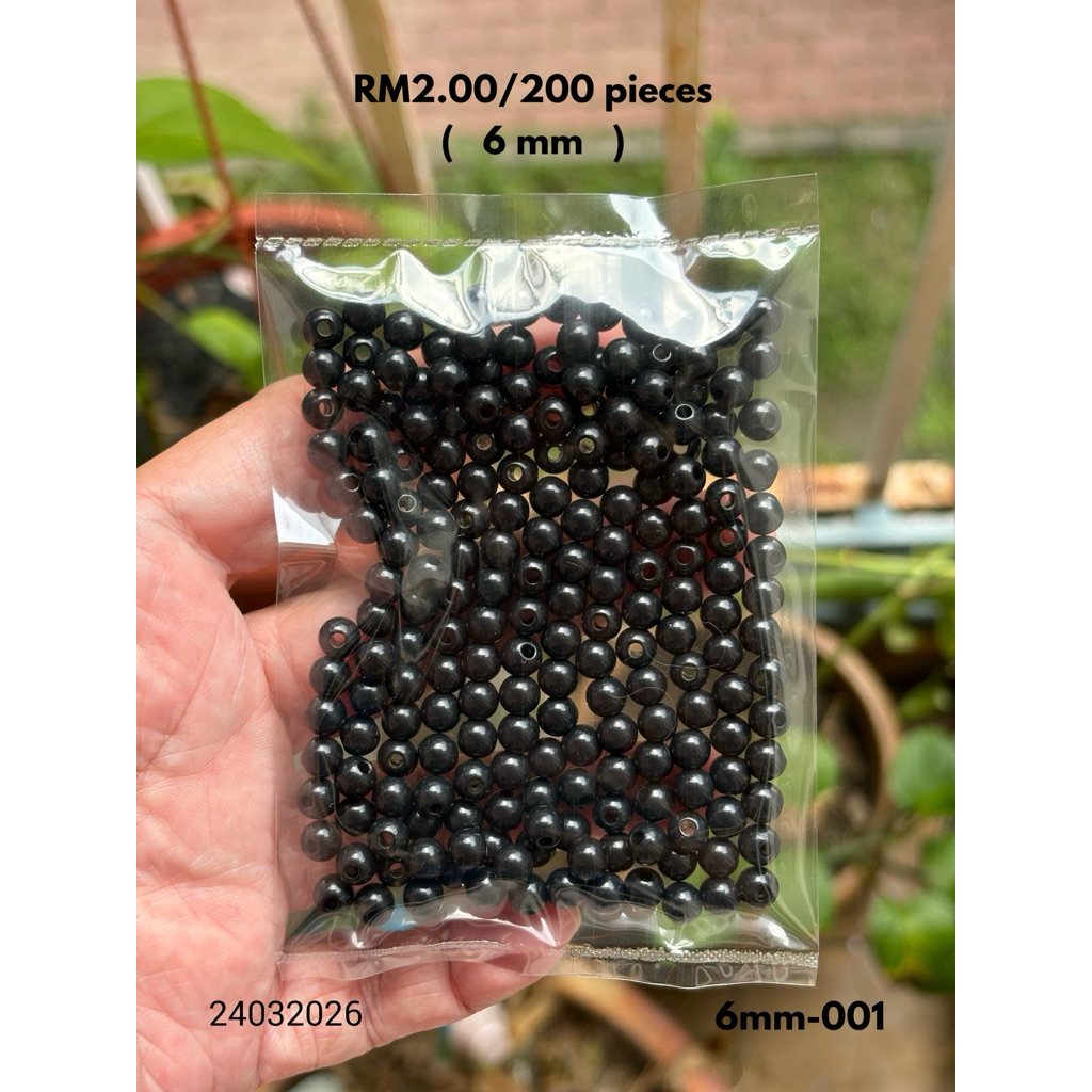 RM2.00/200 kyping : 6mm-001 - Manik - Bead - 6 mm