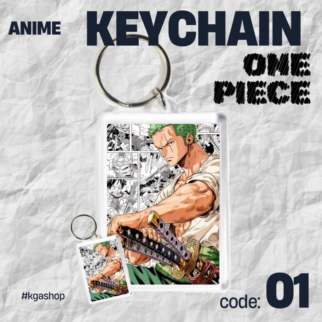 [KEYCHAIN] ONE PIECE ZORO ANIME KEYCHAIN MERCH A