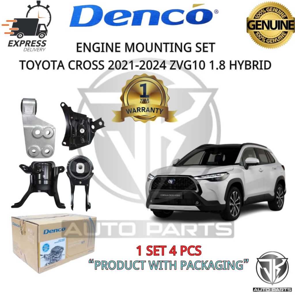 DENCO ENGINE MOUNTING SET TOYOTA CROSS 2021-2024 ZVG10 1.8 HYBRID (MK-210184)